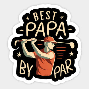 Best Papa By Par Funny Golf Dad Grandpa Father Sticker